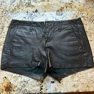 Rag and bone leather shorts size 28